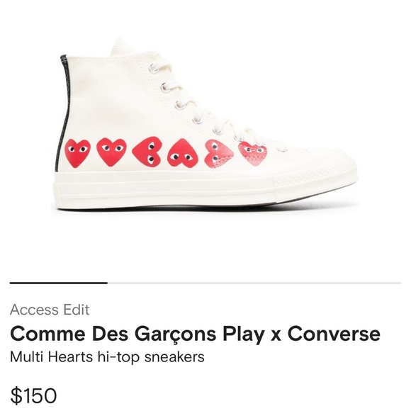 Converse Shoes - Comme Des Garçons Play x Converse
Multi Hearts hi-top sneakers